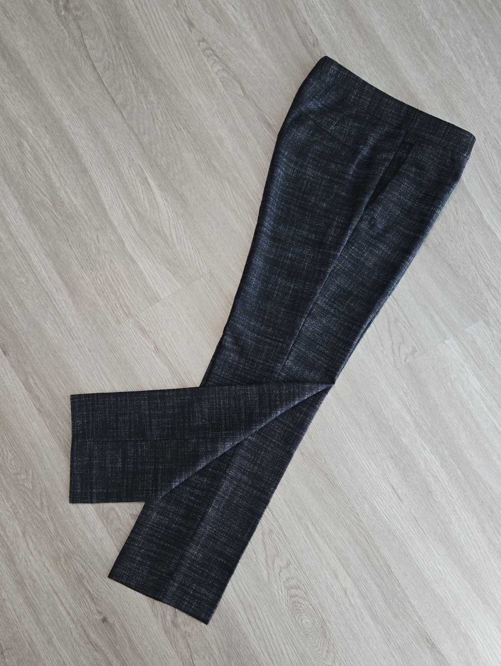 Ann Taylor Crosshatch Black Women's Dress Straight Pants, Size 0R